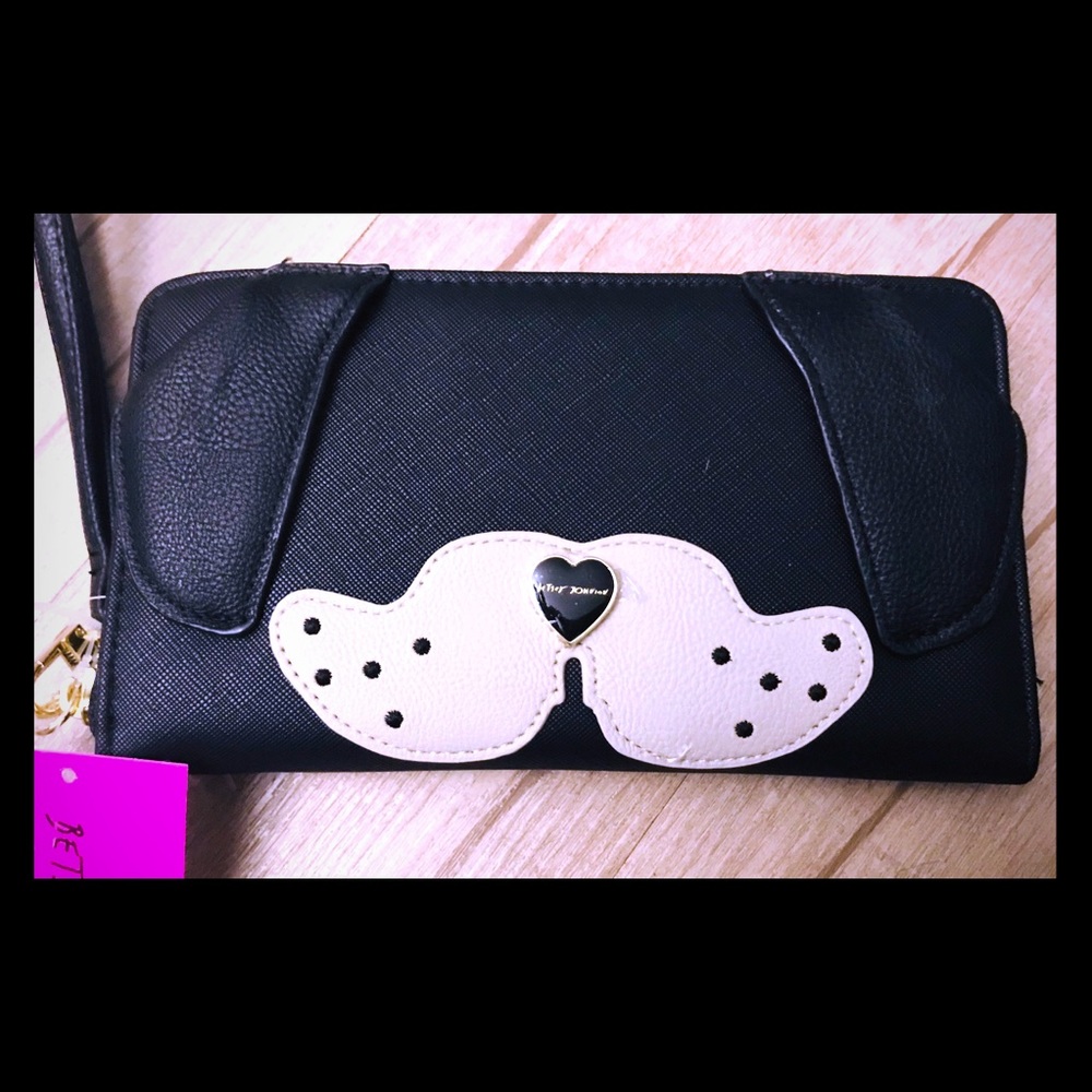 Betsey Johnson Boston Terrier Wallet Black